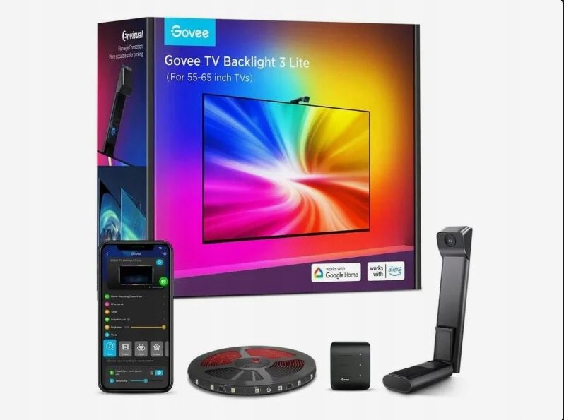 Govee TV Backlight 3 Lite – Inteligentne podświetlenie dla telewizorów 55-65 cali