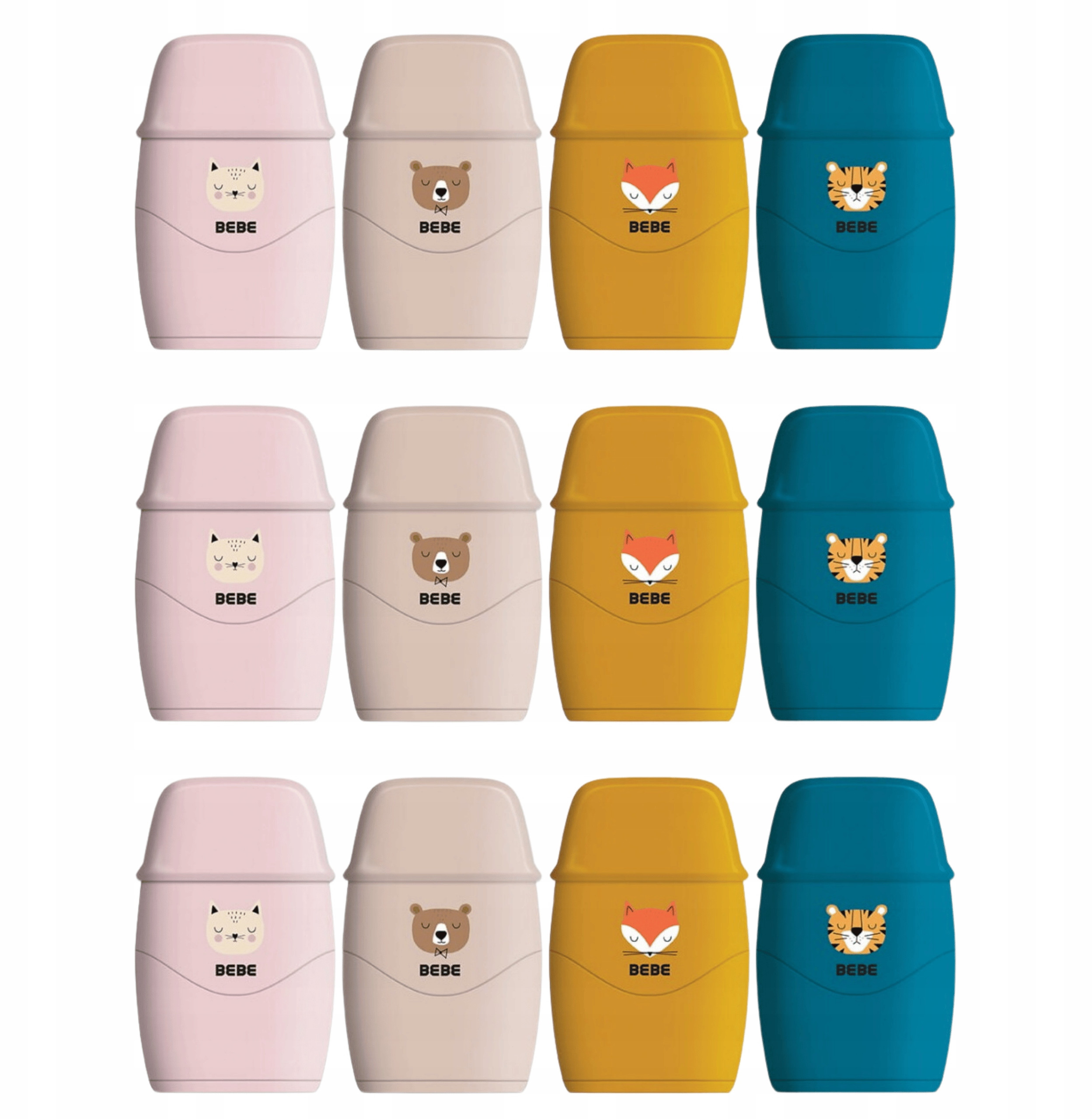 Gumko-temperówka BB Friends (12szt) – Praktyczne narzędzie dla uczniów i profesjonalistów