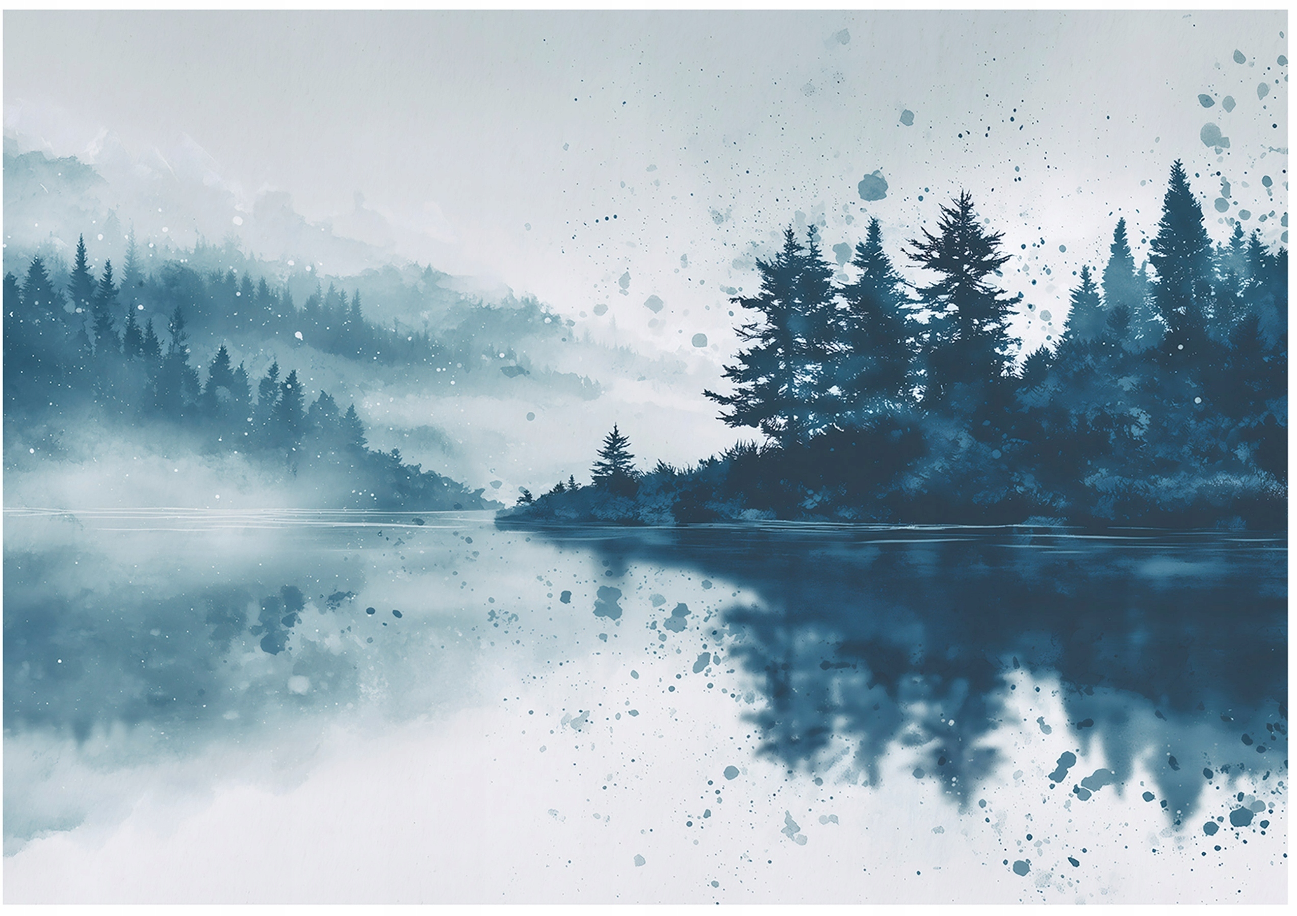 Fototapeta Na Flizelinie Las Jezioro Do Sypialni Salonu 300x210 – Nowoczesny element dekoracyjny