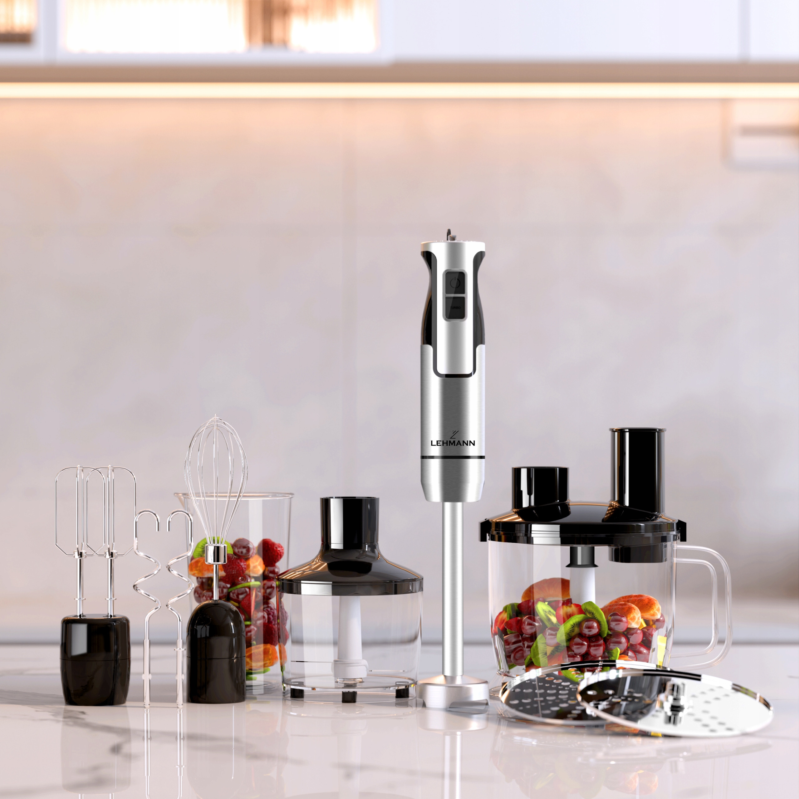 BLENDER RĘCZNY WIELOFUNKCYJNY MIKSER MOCNY TURBO OSTRZA ROZDRABNIACZ 1200W Funkcje mielenie mieszanie miksowanie rozdrabnianie szatkowanie tarcie ubijanie ucieranie inne