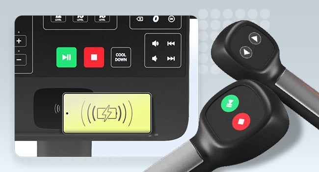 Joysticki ZIPRO Legday z przyciskami do zmiany oporu i programów.