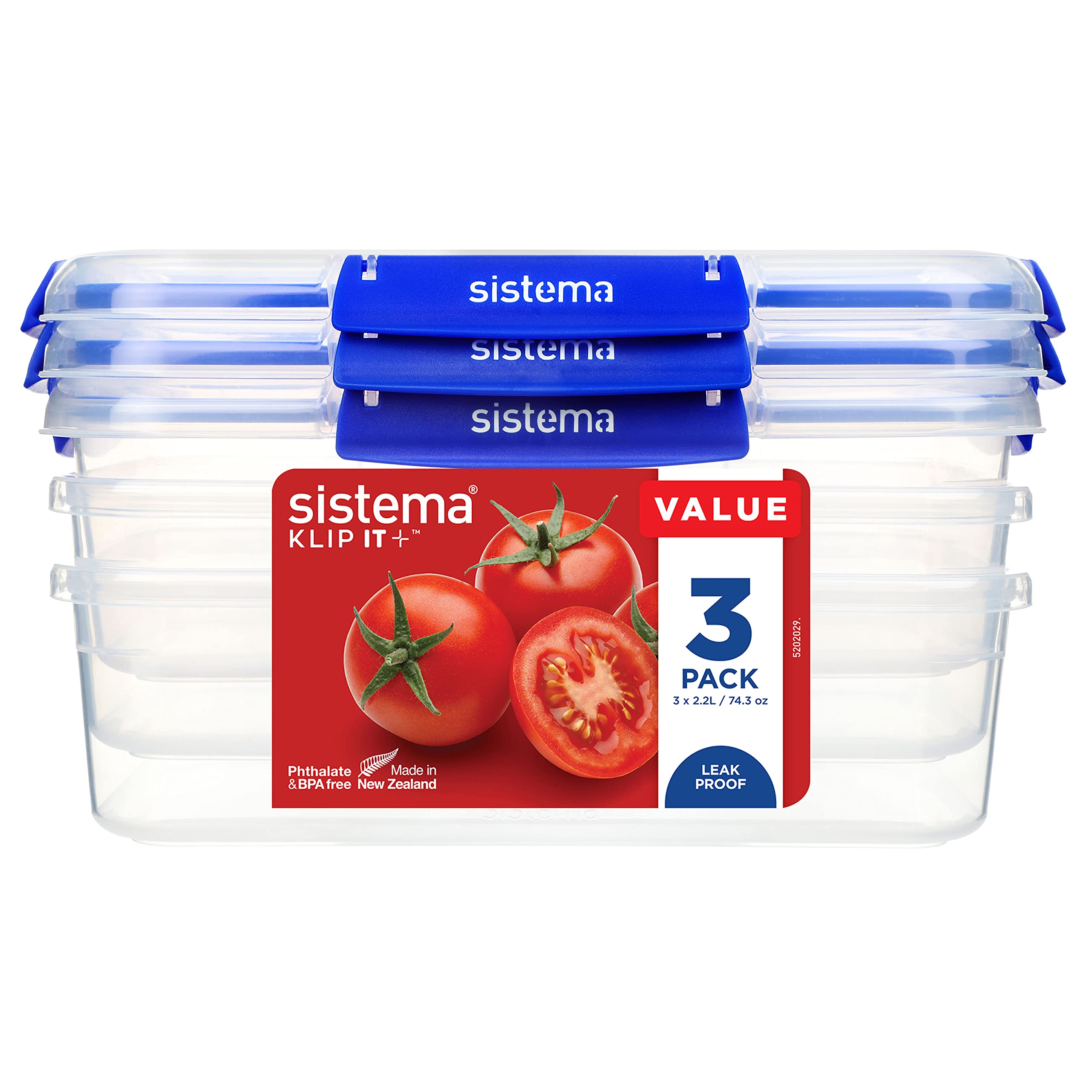 Zestaw 3 pojemników o pojemności 2,2L