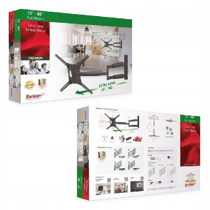 Długi wysięgnik z pełną regulacją widoczności