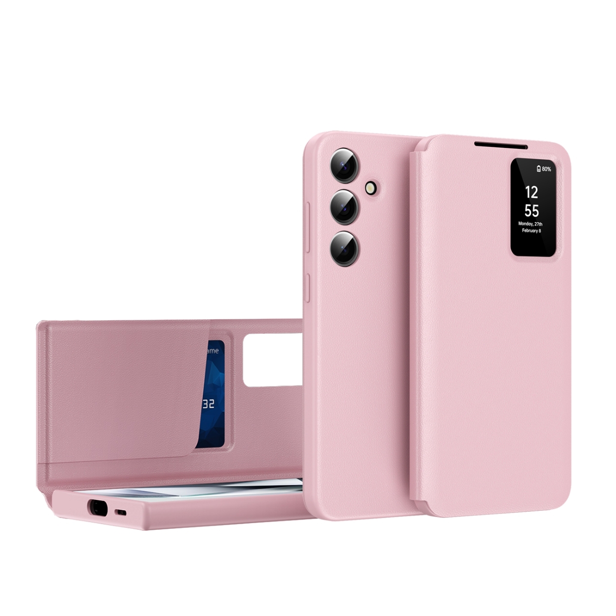 Etui z klapką Smart View Supero do Samsung Galaxy S24 FE – Elegancka ochrona w różowym kolorze