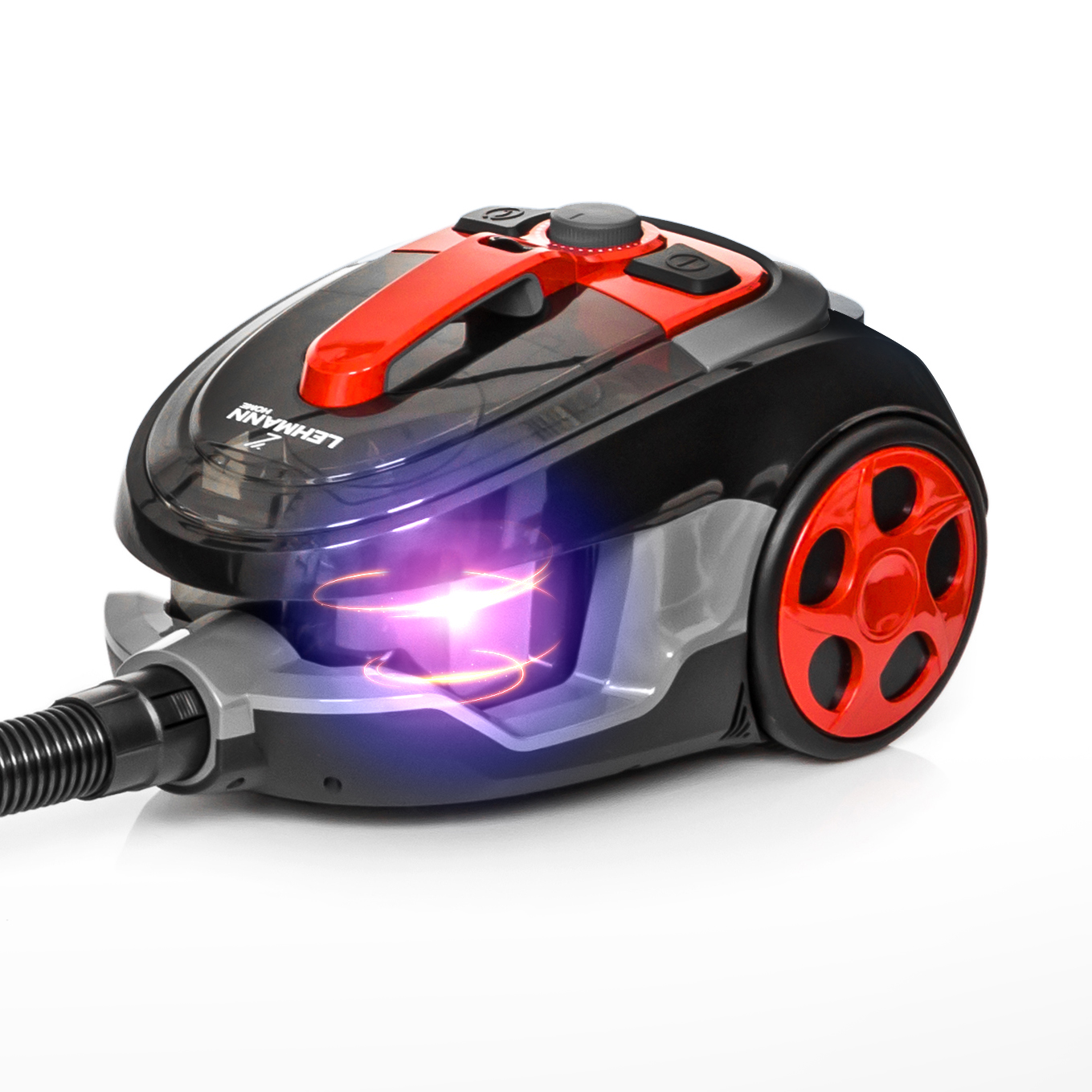 ODKURZACZ CYKLONOWY LEHMANN BEZWORKOWY TURBOSZCZOTKA max 4000W HEPA CICHY Kolor dominujący czarny