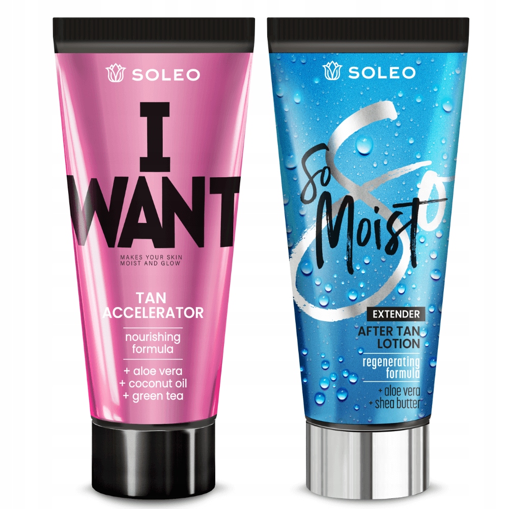 SOLEO I WANT 150ml – Przyspieszacz opalania i balsam po opalaniu w jednym