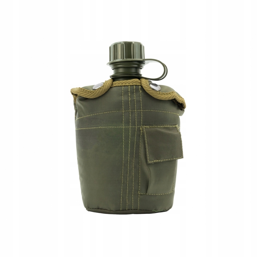 Manierka MFH 1L w pokrowcu oliwkowym – Idealny towarzysz przygód
