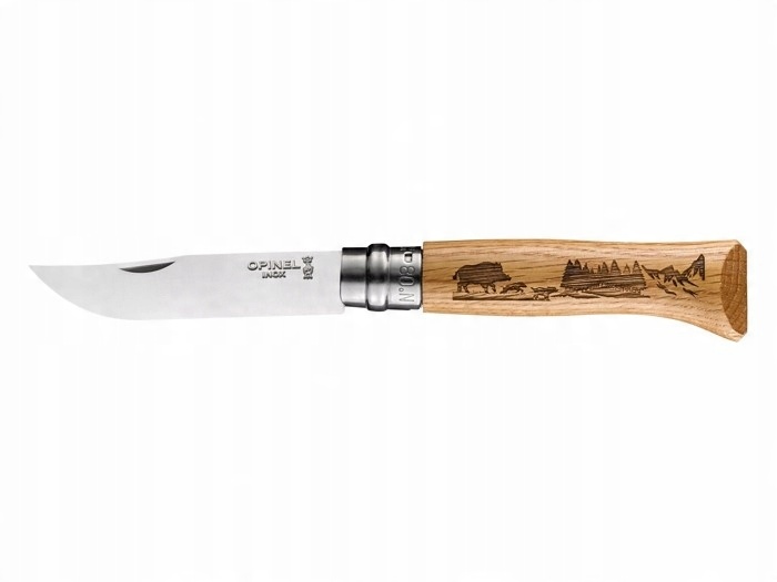 Nóż składany Opinel Animalia Wild Boar 08 Blister – Klasyka w turystyce