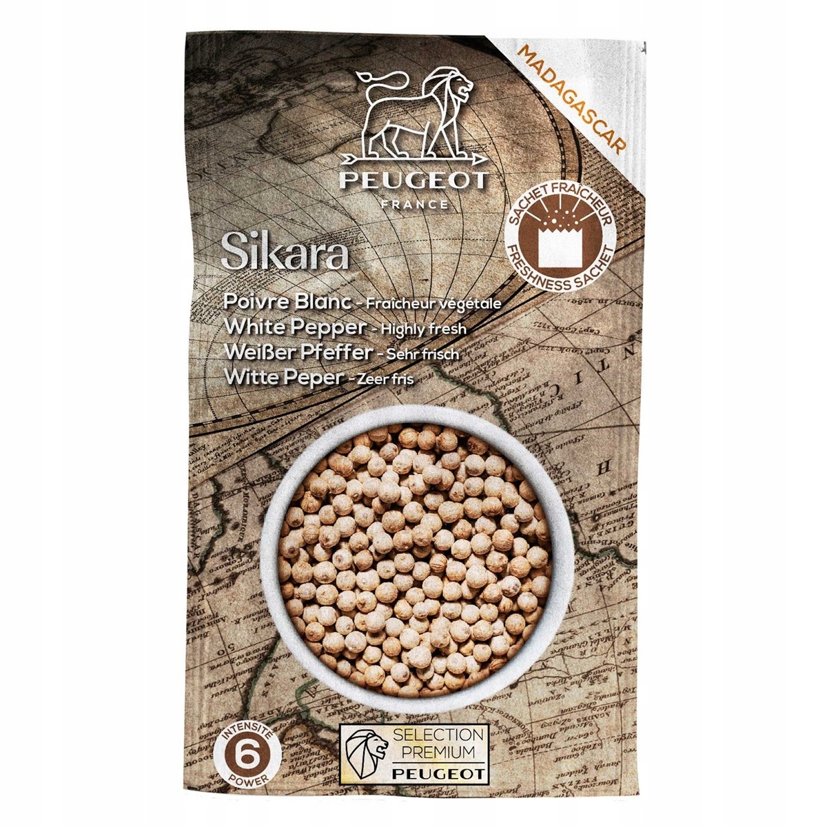 SIKARA - pieprz biały Madagaskar, 60g – Doskonały smak dla Twojej kuchni