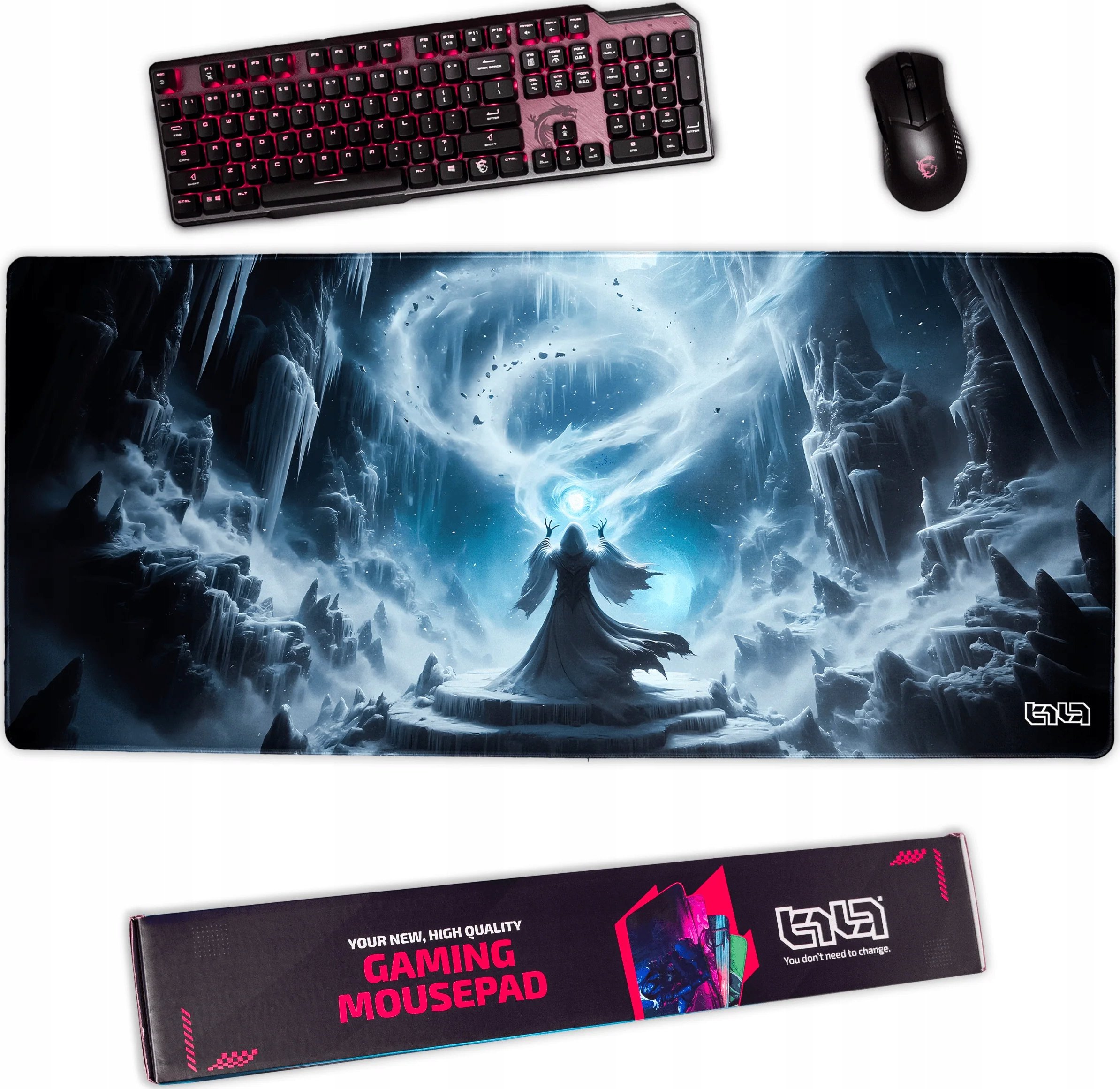 Podkładka Tilt DUŻA PODKŁADKA POD MYSZKĘ Inkantacja Zamieci 90x40 – Komfort i styl w Twoim biurze