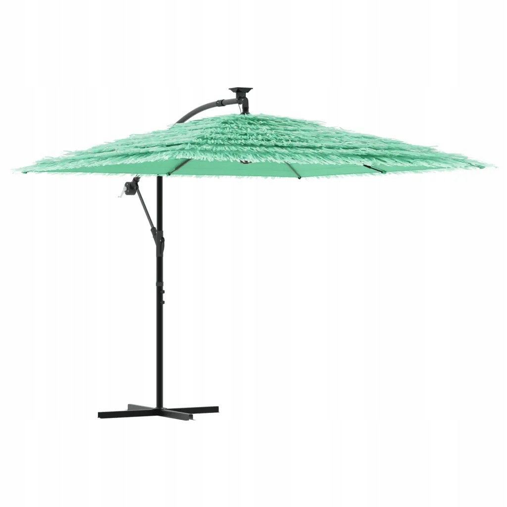 Parasol ogrodowy na stalowym słupku, zielony* , 246x246x230 cm – Idealne rozwiązanie na lato