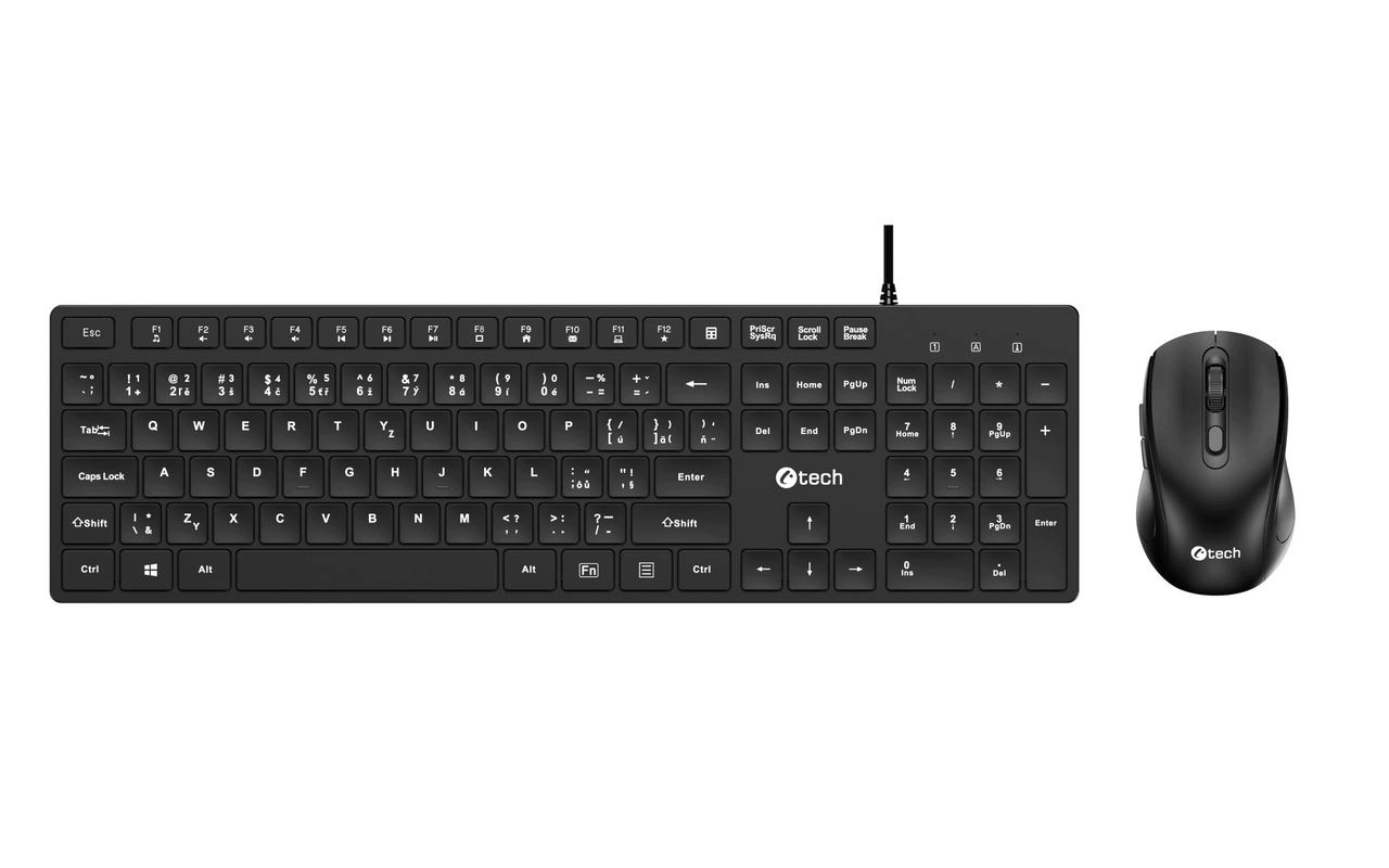 C-TECH Klawiatura KBM-108 – Idealne rozwiązanie do biura i domu