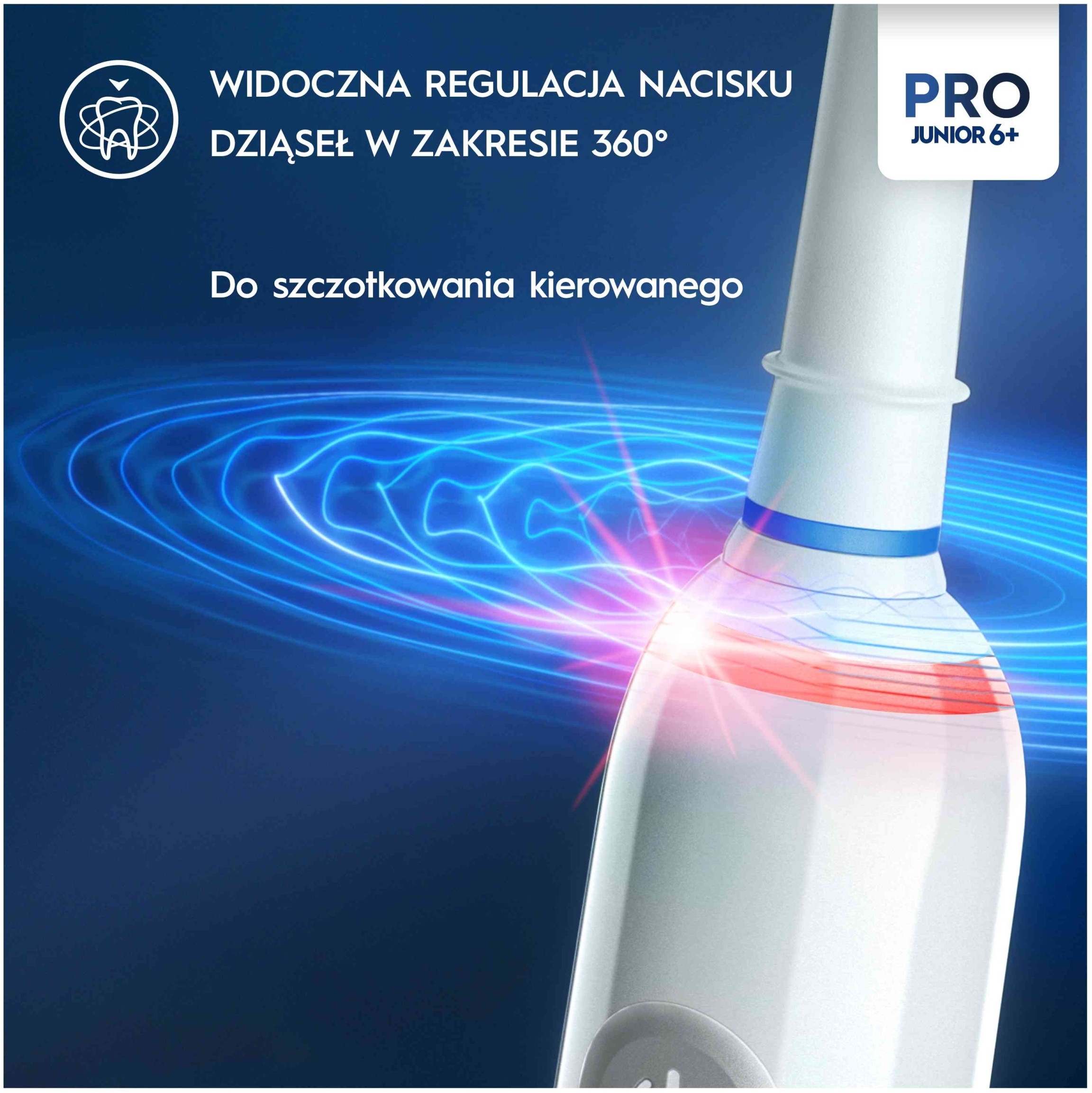 Zestaw zawiera: szczoteczkę, końcówkę i ładowarkę