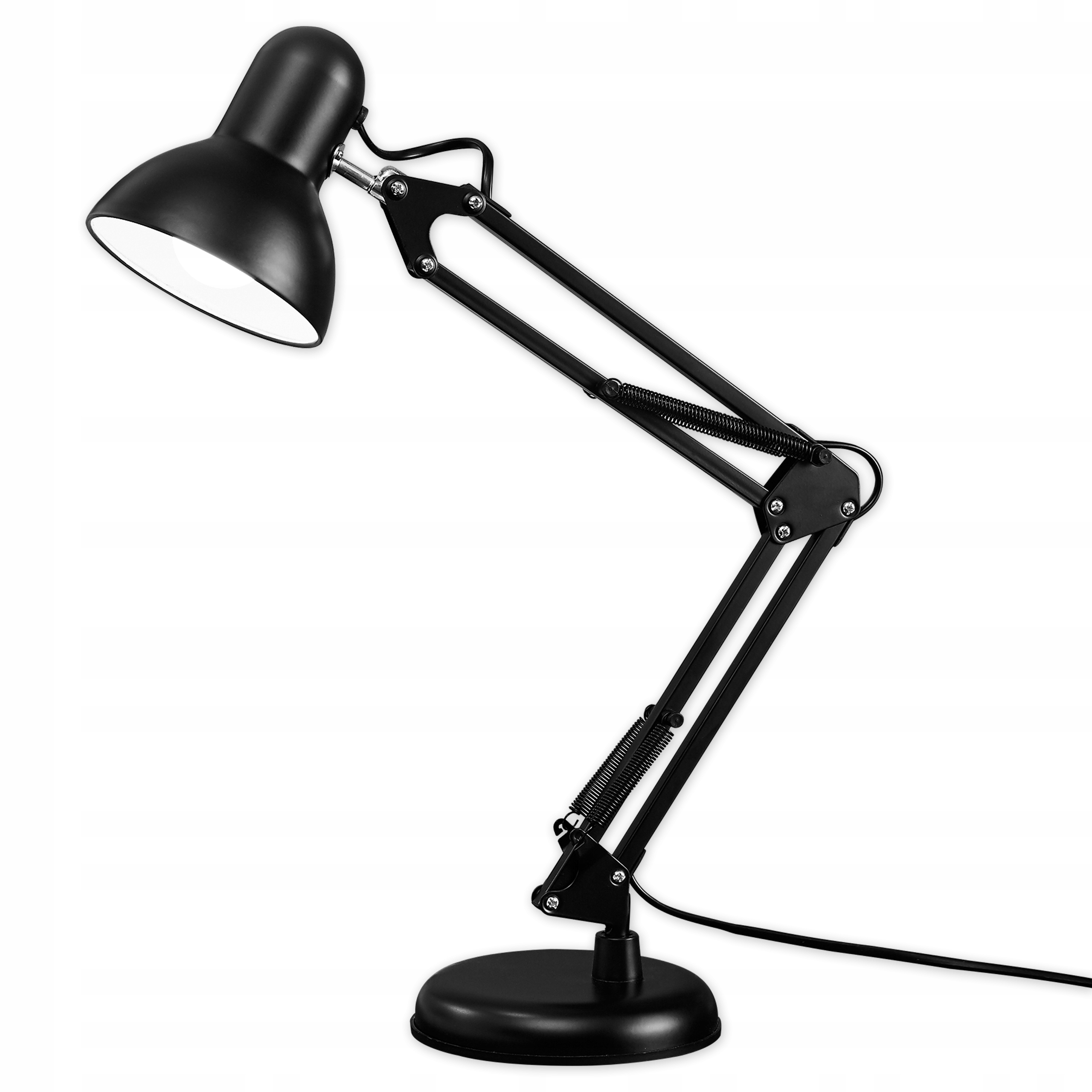 Regulowana czarna lampka biurkowa E27 LED – Idealne oświetlenie do Twojego biura