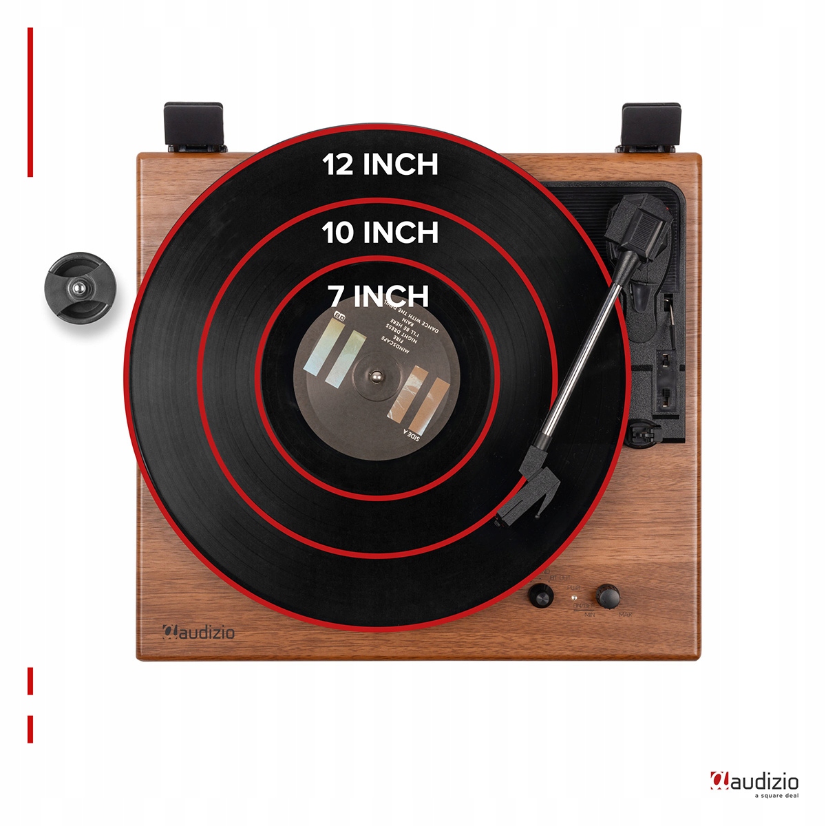 Trzy prędkości obrotowe dla różnych formatów płyt