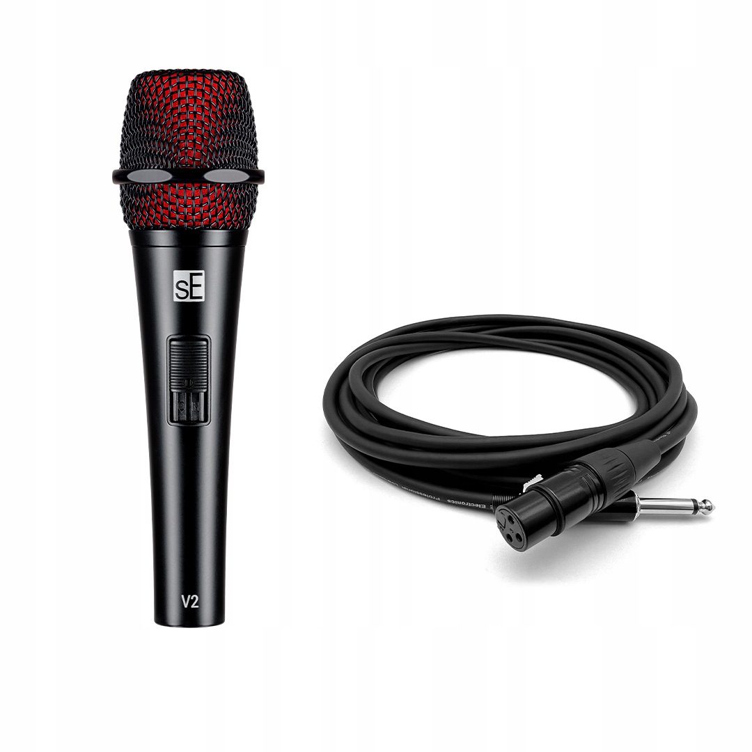 sE V2 Switch QTR – Mikrofon dynamiczny z kablem XLR-TS 5m