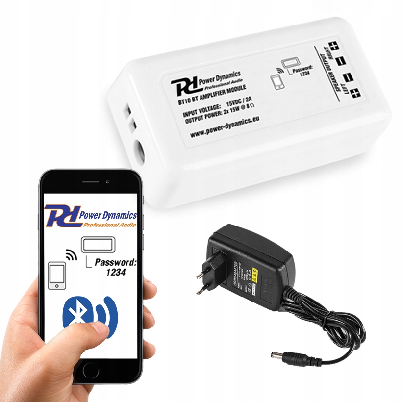 Wzmacniacz Bluetooth z mocą 2x15W