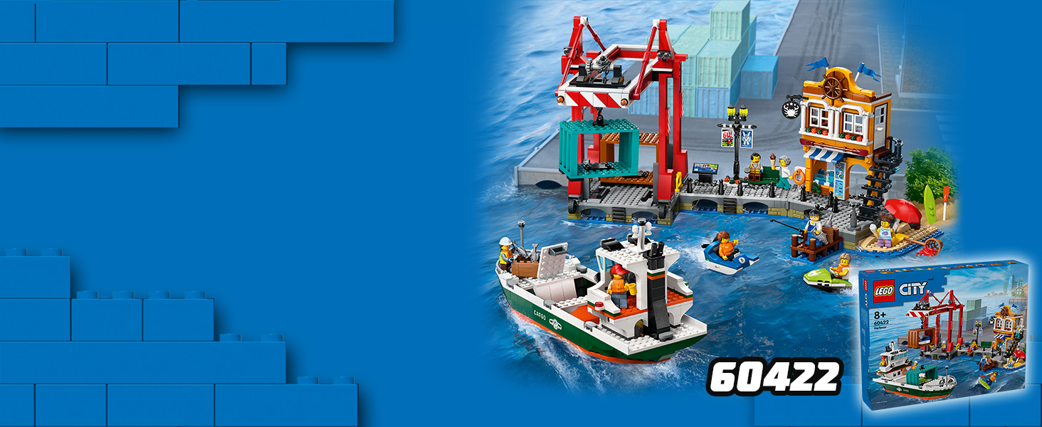 Nadmorski port ze statkiem towarowym (60422)