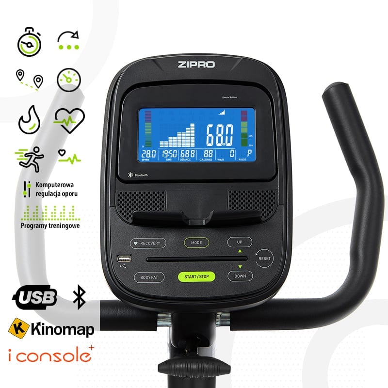 Rower piziomy Glow Zipro komputer