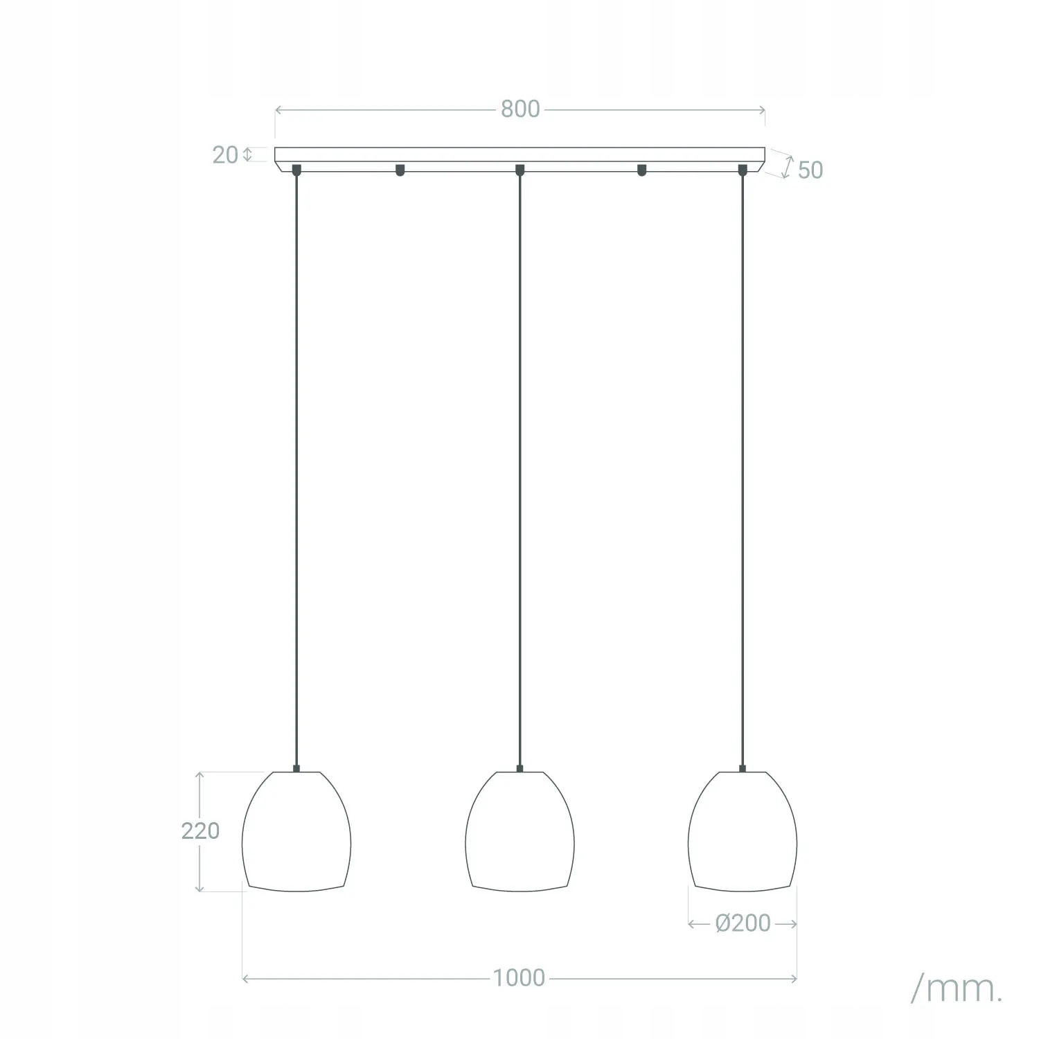 Wymiary i parametry lampy Boho ABR-LW9-BH-E27