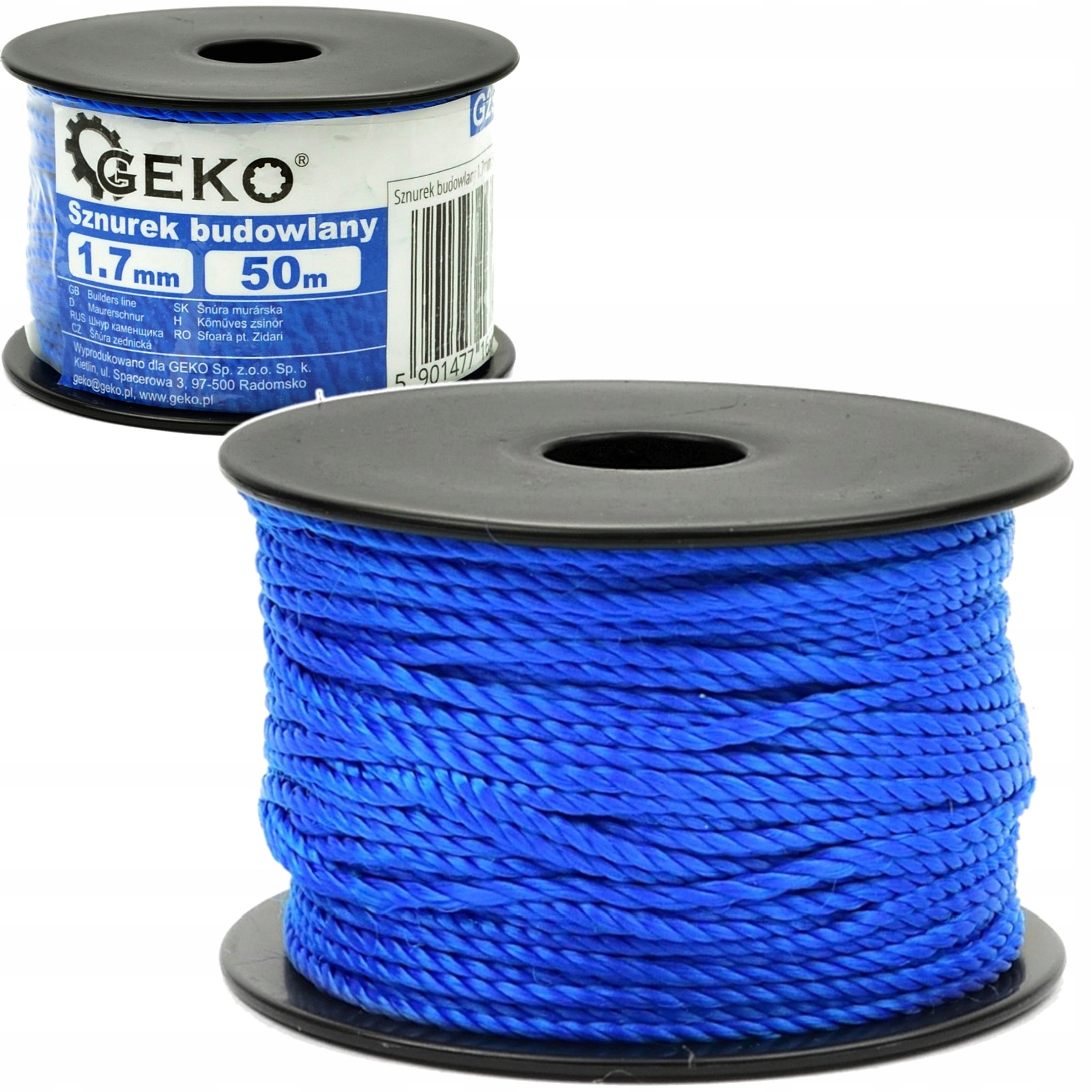 Geko Sznurek budowlany 1.7mm 50m – Niezawodny partner w pracach budowlanych