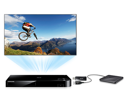 Korzystaj z multimediów zapisanych w pamięci USB lub na zewnętrznym dysku twardym