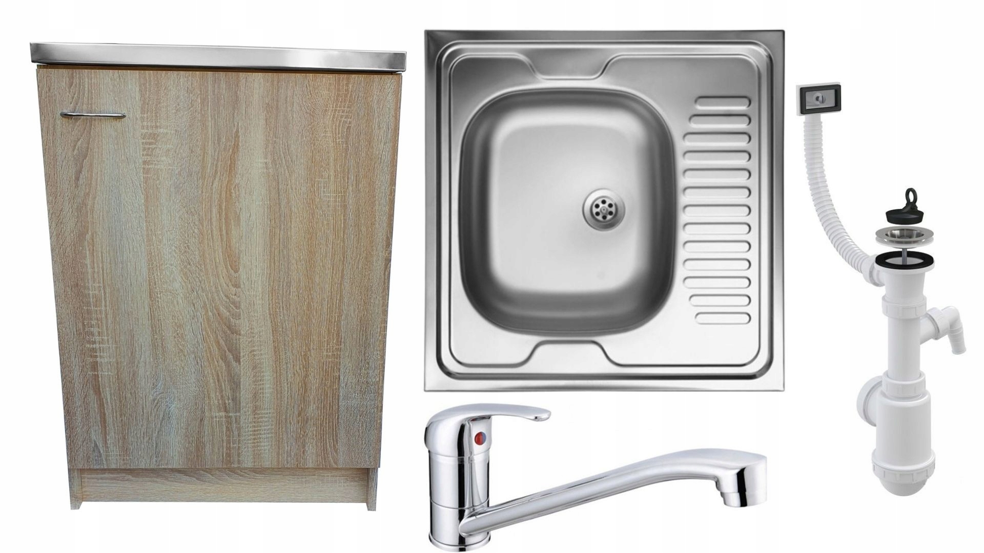 Funkcjonalność i wygoda – Zlew z dużą komorą i bateria w zestawie