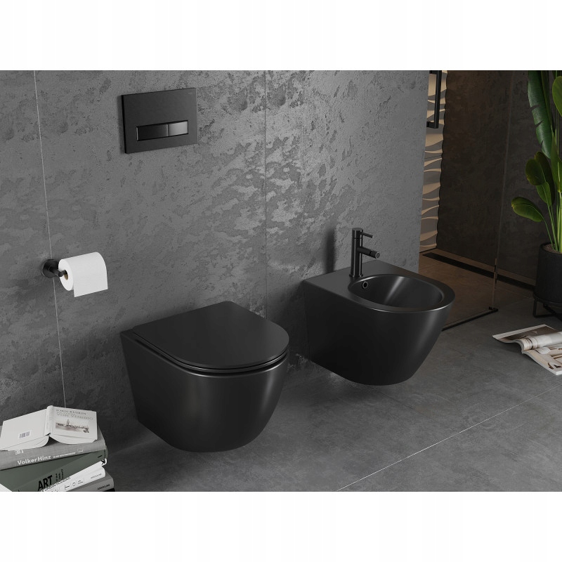 Lena bidet wiszący, czarny mat – Elegancja i nowoczesność w Twojej łazience