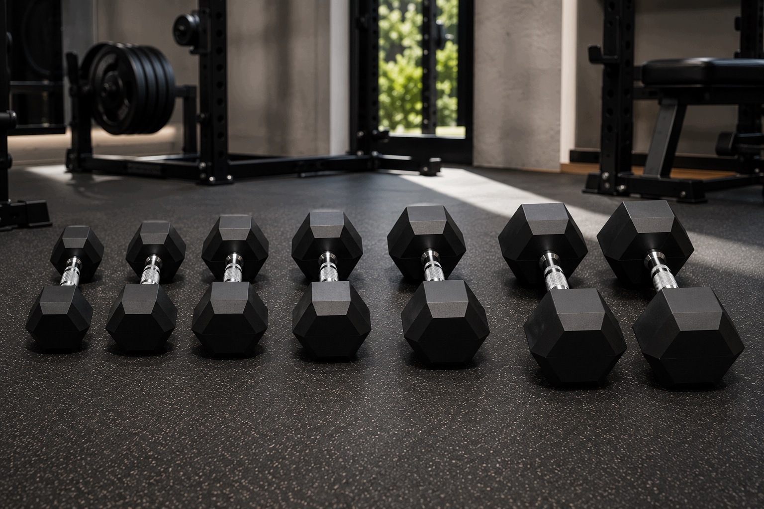 Zestaw hantli HEX 27,5-37,5 kg UNDERFIT – Idealny wybór do treningu siłowego