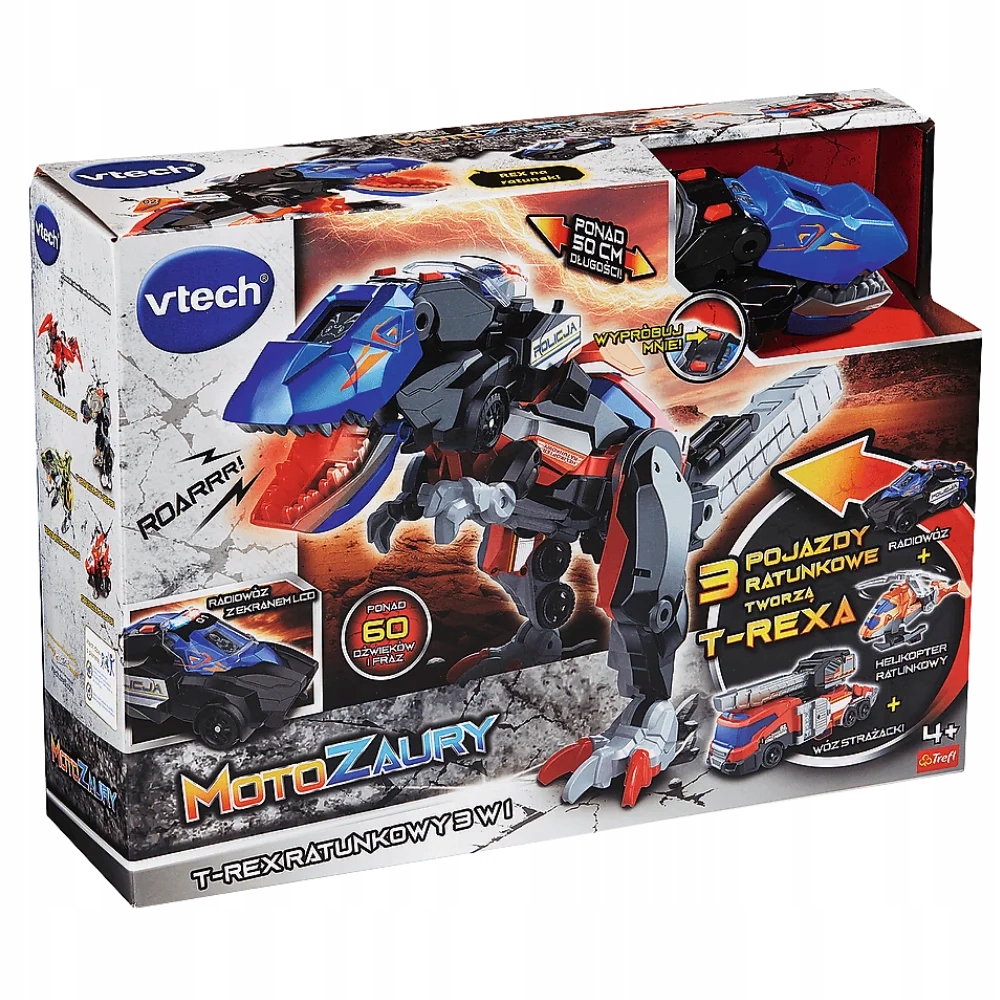 Motozaury - T-Rex Ratunkowy 3w1 VTECH – Centrum dowodzenia w Twoim domu