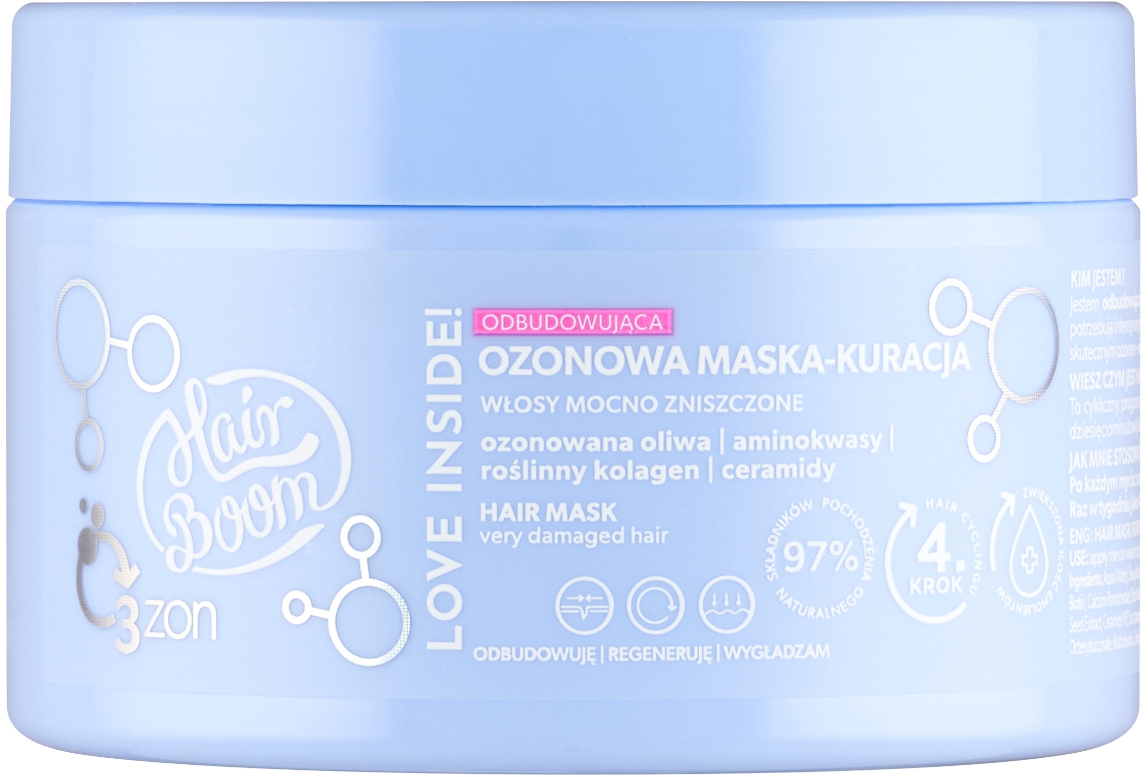 Body Boom HairBoom O3ZON – Odbudowująca maska do włosów 225ml