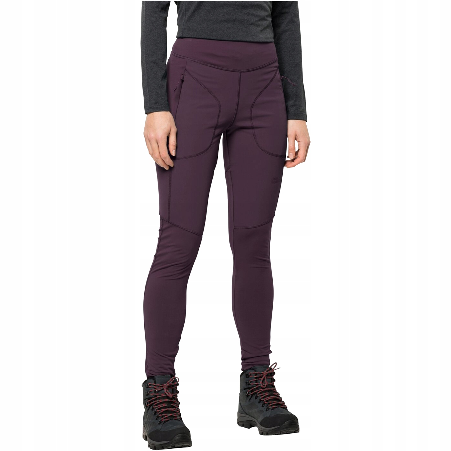 Jack Wolfskin Salmaster Pants W – Damskie Spodnie Fioletowe L