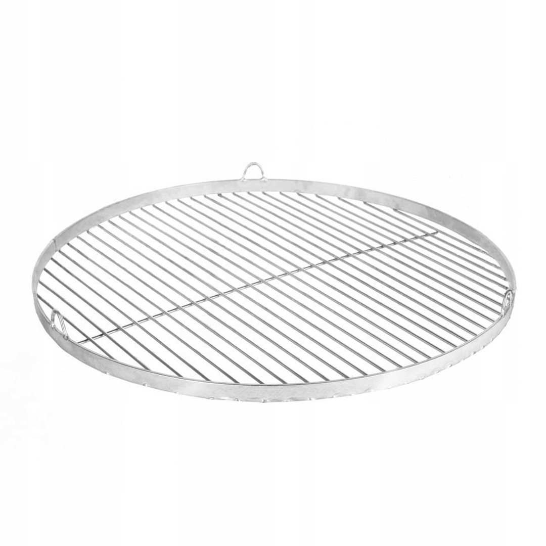 CHROMOWANY RUSZT NA TRÓJNÓG GRILLA OKRĄGŁY WISZĄCY NIERDZEWNY 80CM – Idealne rozwiązanie do grillowania