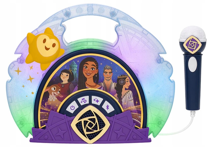 BoomBox Głośnik Bluetooth + Mikrofon Karaoke 2w1 Wish Życzenie Disney – Idealny dla małych artystek