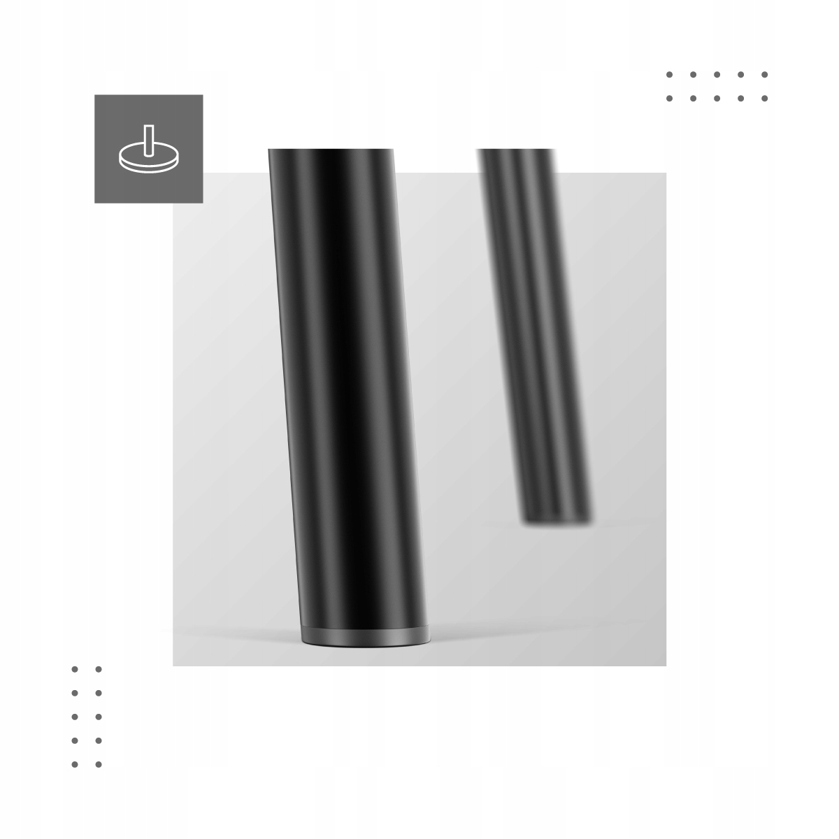 Stabilna konstrukcja z metalowymi nóżkami