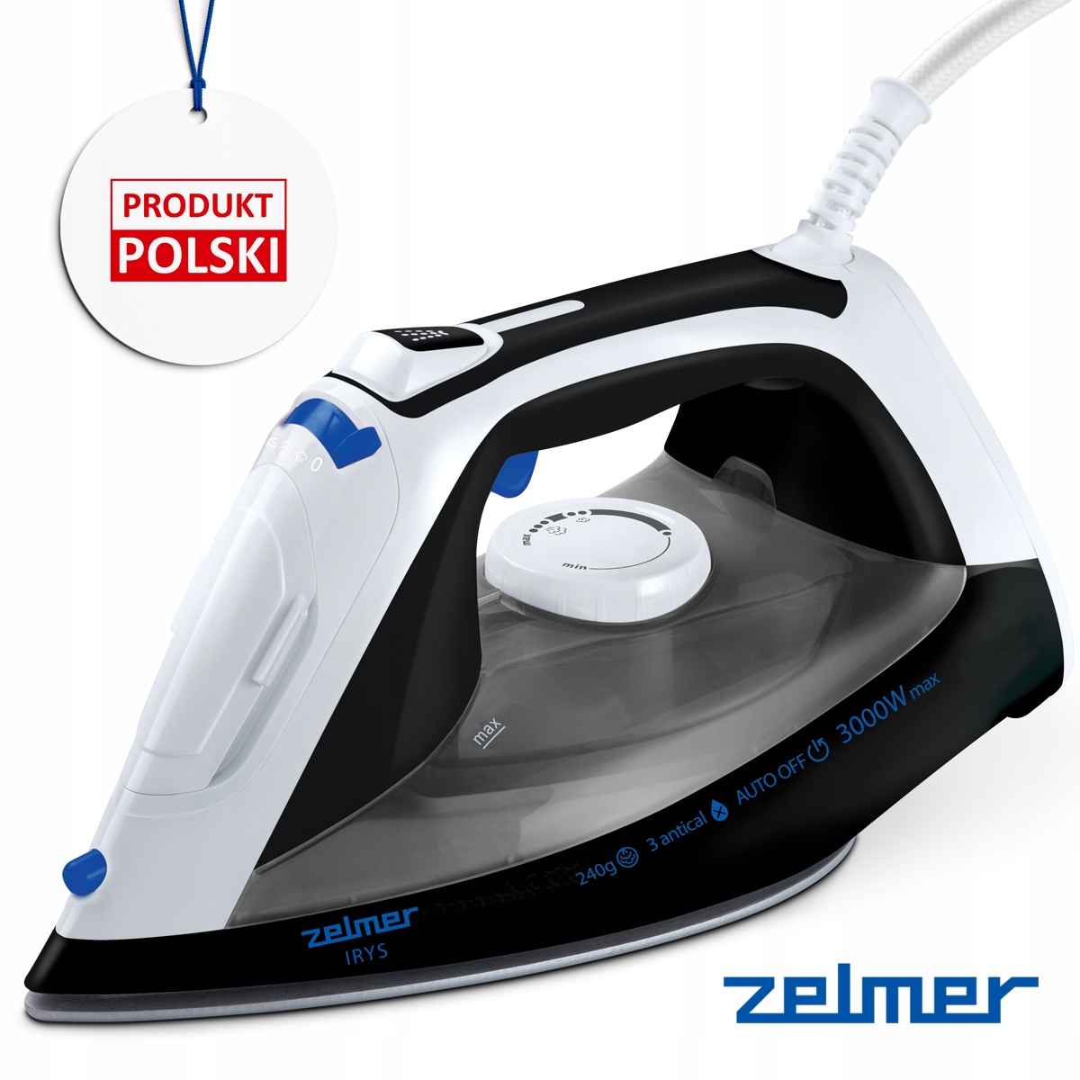 Funkcje prasowania w pionie i silne uderzenie pary