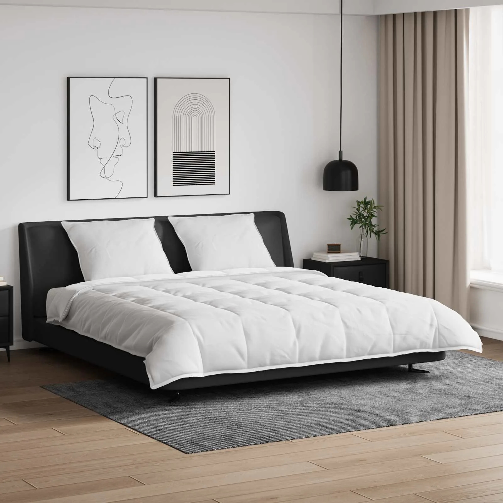 Zestaw kołdry zimowej z poduszką 3 pcs Biały 200 x 200 cm – Komfort i elegancja w Twojej sypialni