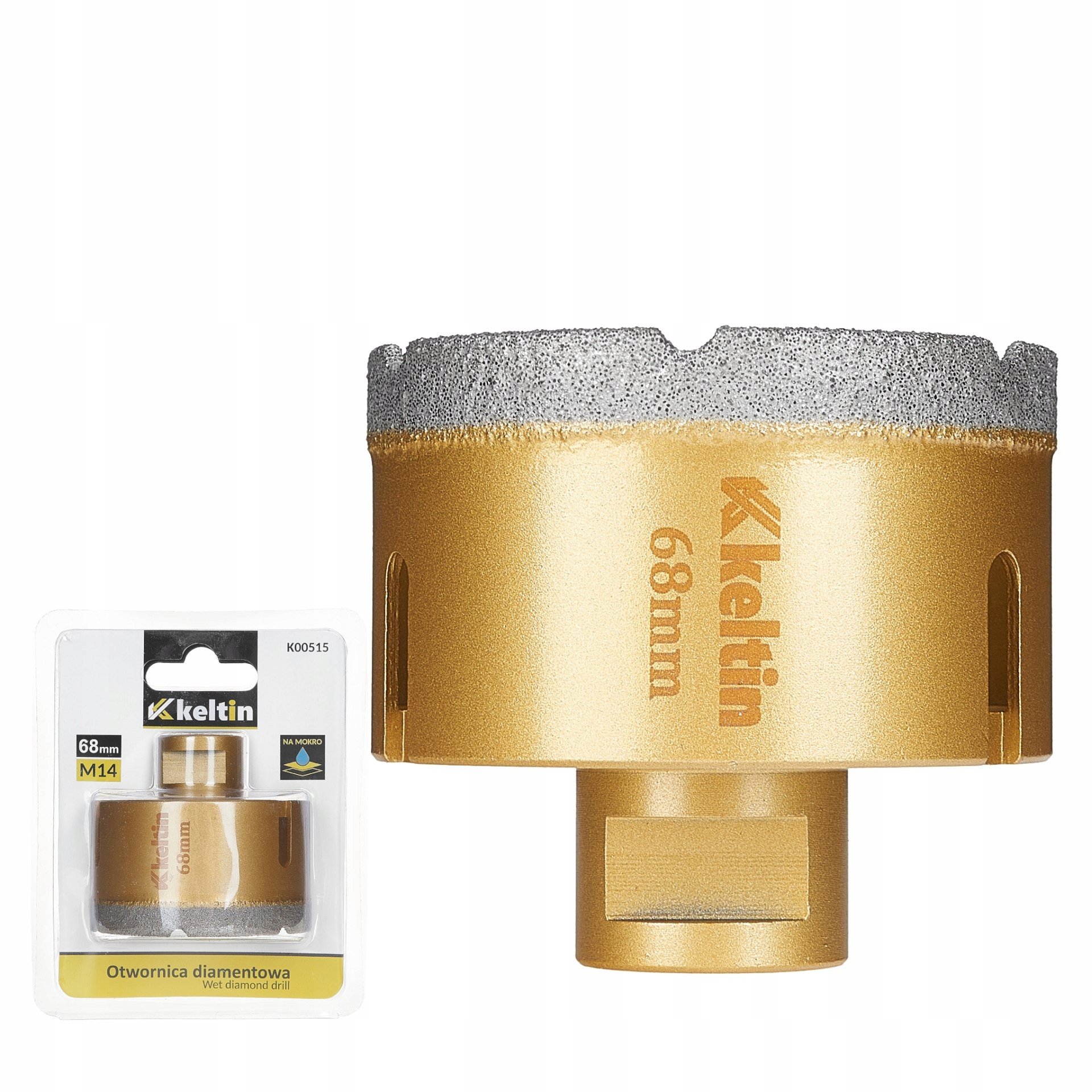 Otwornica diamentowa do gresu 68mm M14 – Precyzyjne wiercenie w twardych materiałach