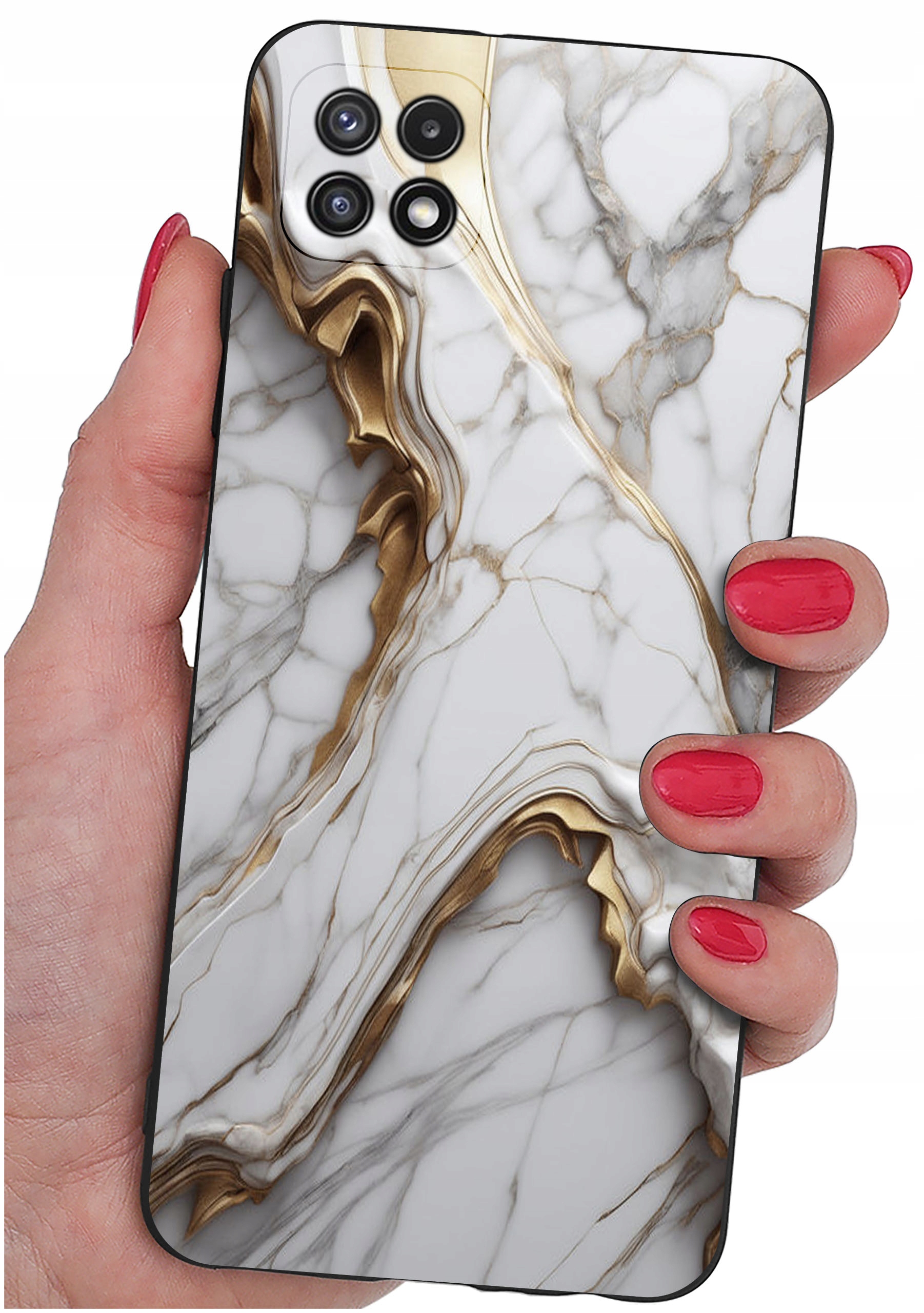 Etui do Samsung A22 5G WZORY | Silikonowe Matt Case + Szkło Hartowane 9H