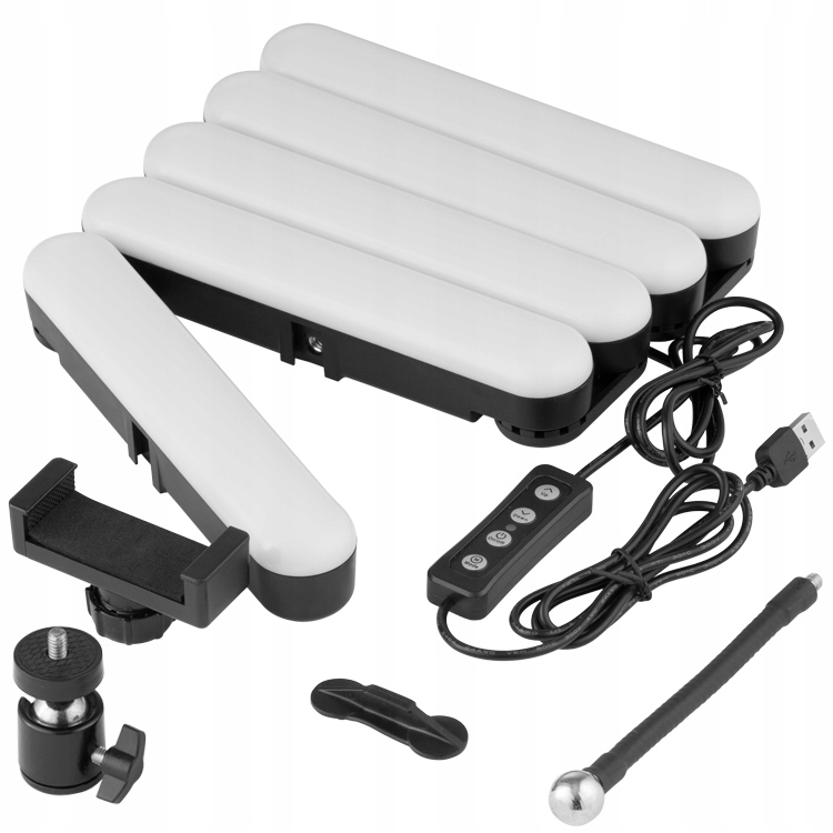 Lampa studyjna Freepower V8 – Składana LED 5-sekcji 3200-6500K