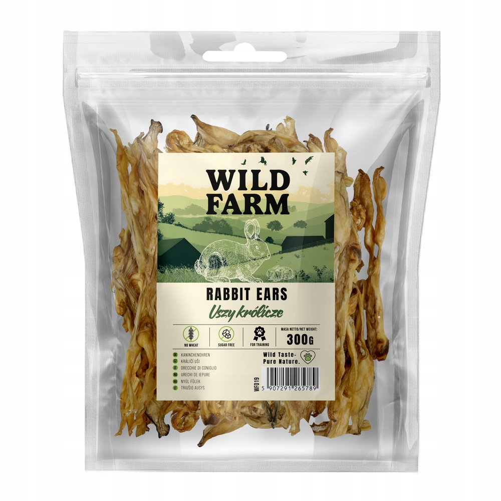 100% naturalne uszy królicze – Idealne do żucia