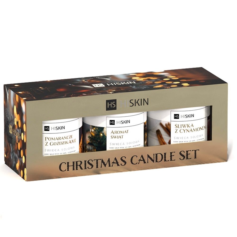 HiSkin HISKIN Zestaw Candle set 3 x świeca sojowa 100ml – Aromatyczna podróż do świata relaksu