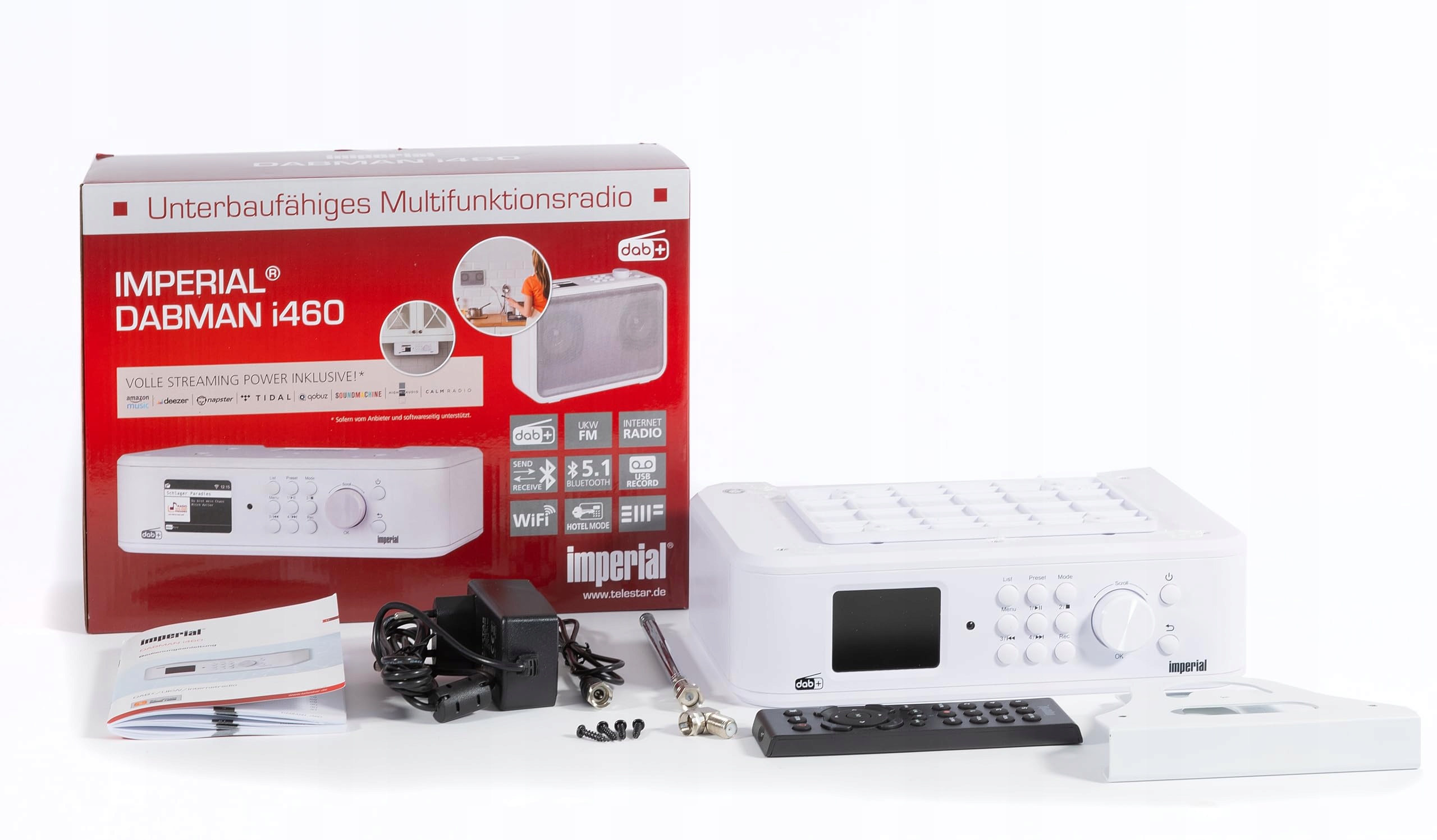 Łączność i akcesoria – Aux, Bluetooth, USB, WLAN oraz zestaw montażowy