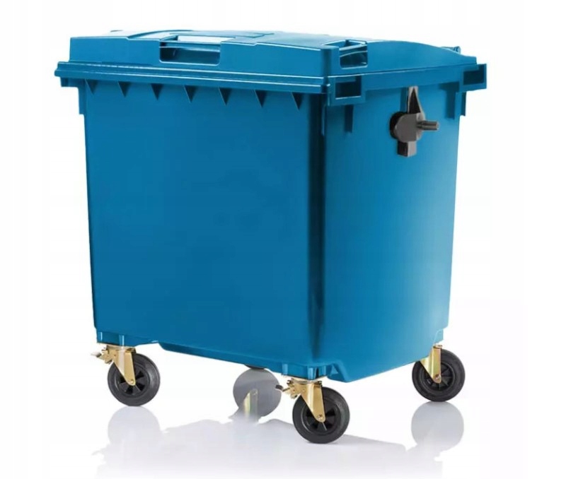 Pojemnik do segregacji odpadów na kółkach WEBER - pojemność 1100 l (Kolor niebieski)