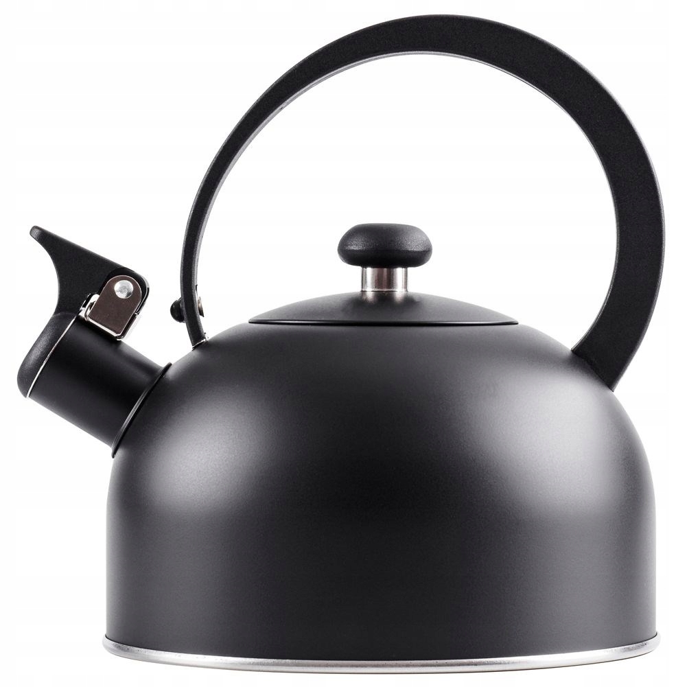 Czajnik z gwizdkiem stalowy czarny 2 l – Elegancja i funkcjonalność w Twojej kuchni