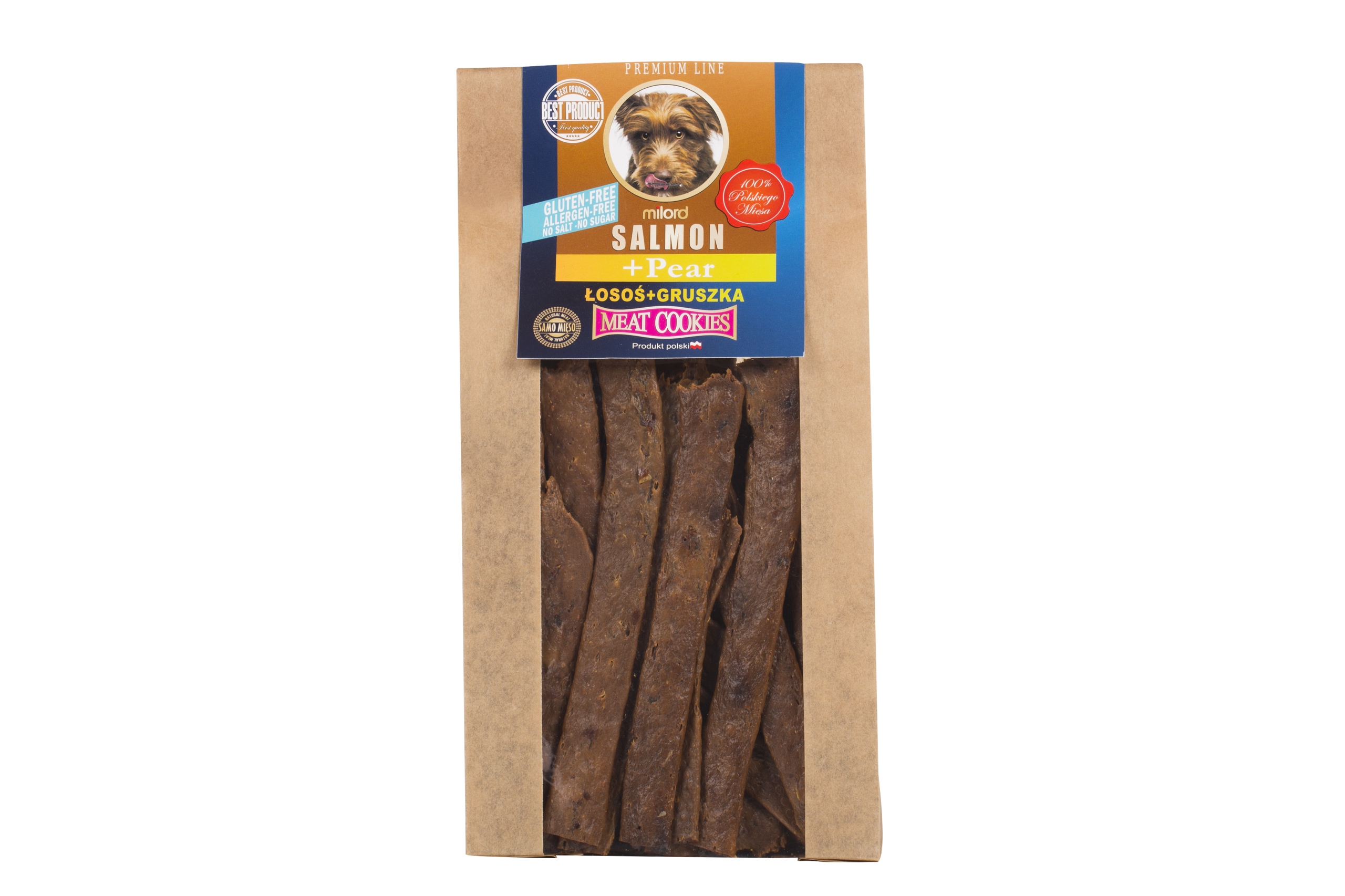 Meat Cookies – Ciastka łosoś i gruszka 80 g – Naturalny przysmak dla psa*