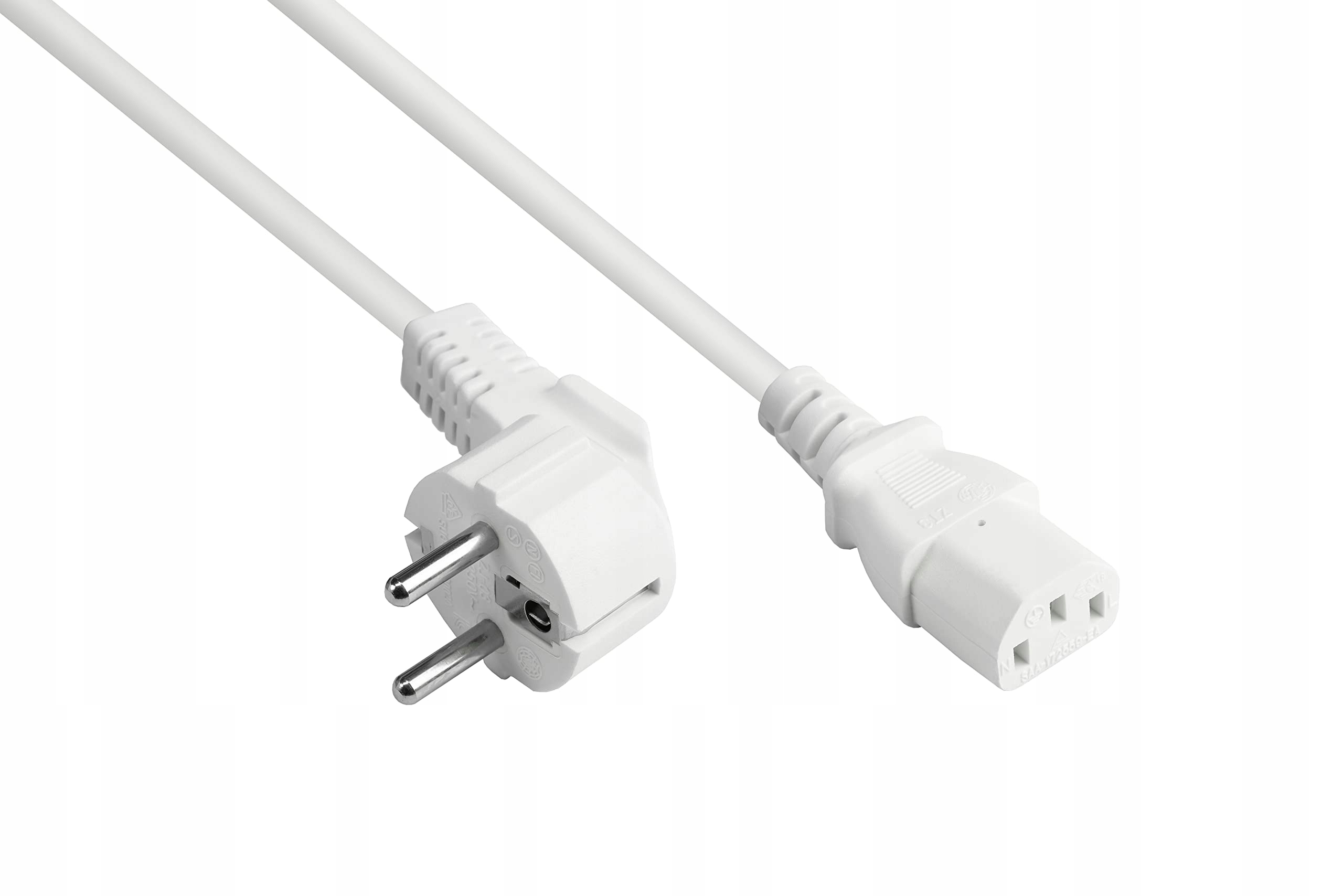 Kabel zasilający Good Connections Schutzkontakt-Stecker gew.- C13 biały 2,5m – Niezawodne zasilanie dla Twojego sprzętu