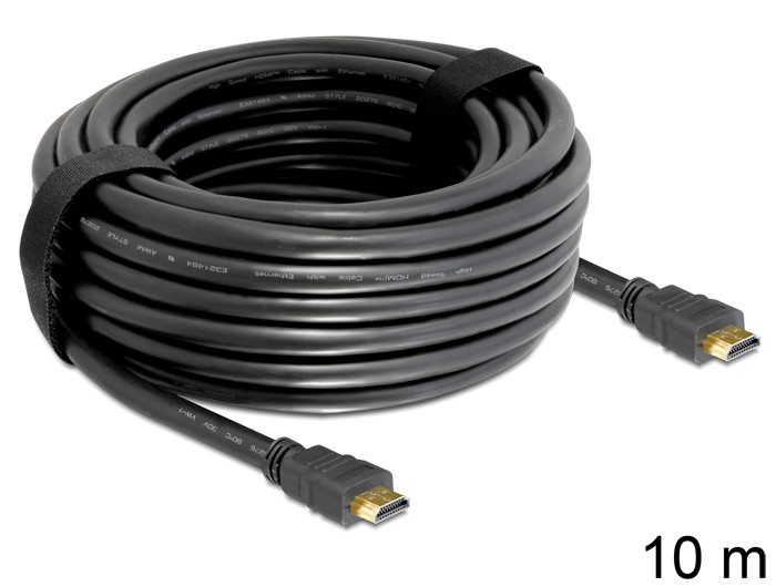 DeLOCK 82709 kabel HDMI 10 m HDMI Typu A (Standard) Czarny – Wysoka jakość połączeń