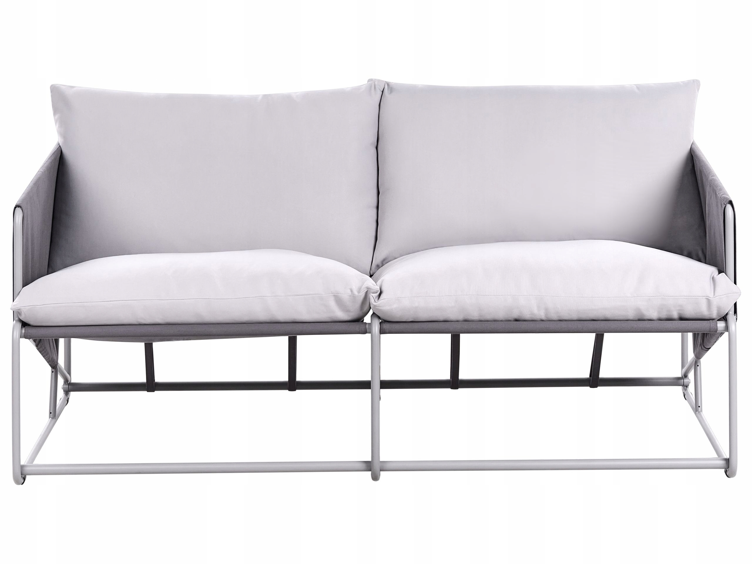 Sofa ogrodowa dla 2 osób PONTE Metal Szary – Styl i komfort w Twoim ogrodzie
