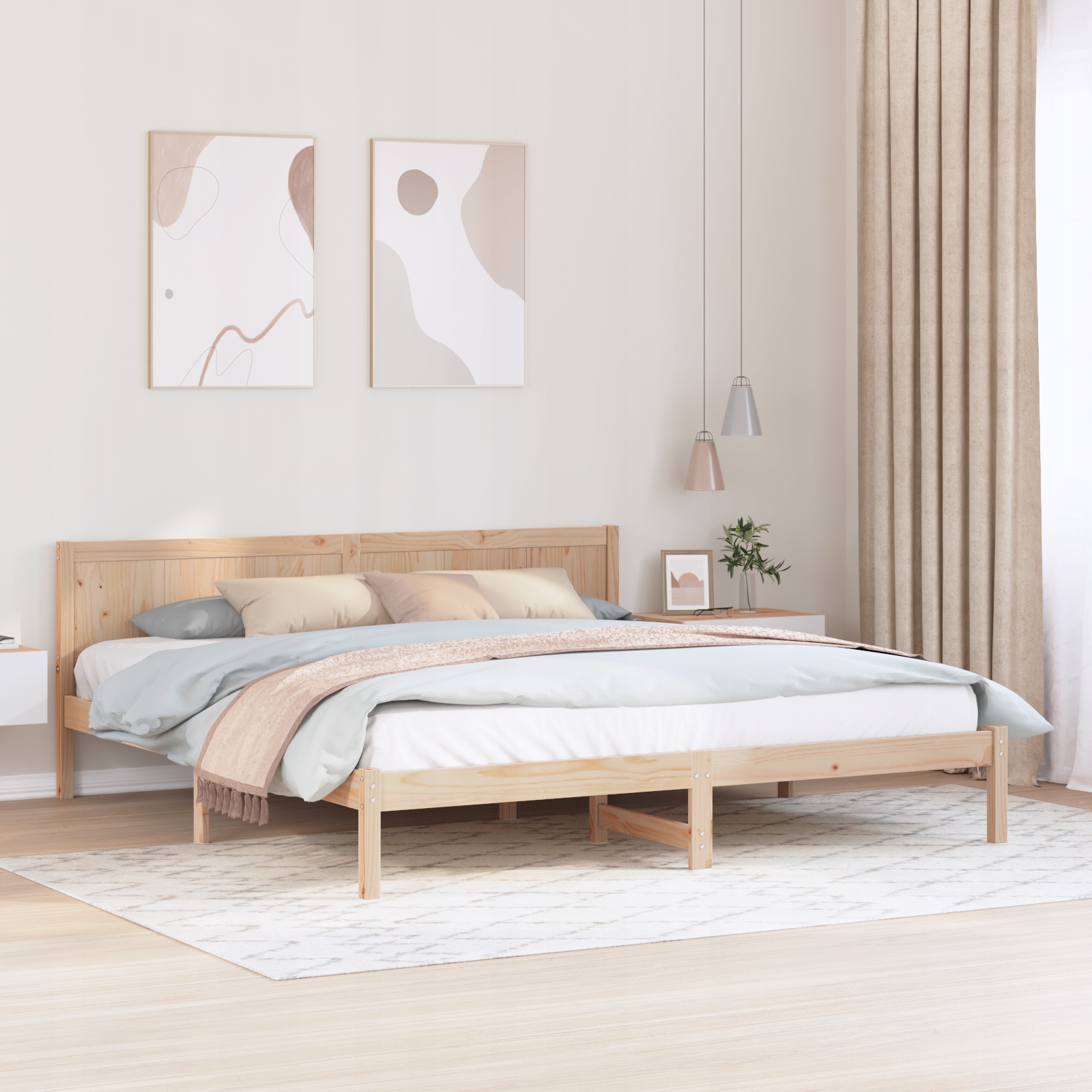 Ramka łóżka Brązowy 200 x 200 cm – Komfort i styl w Twojej sypialni